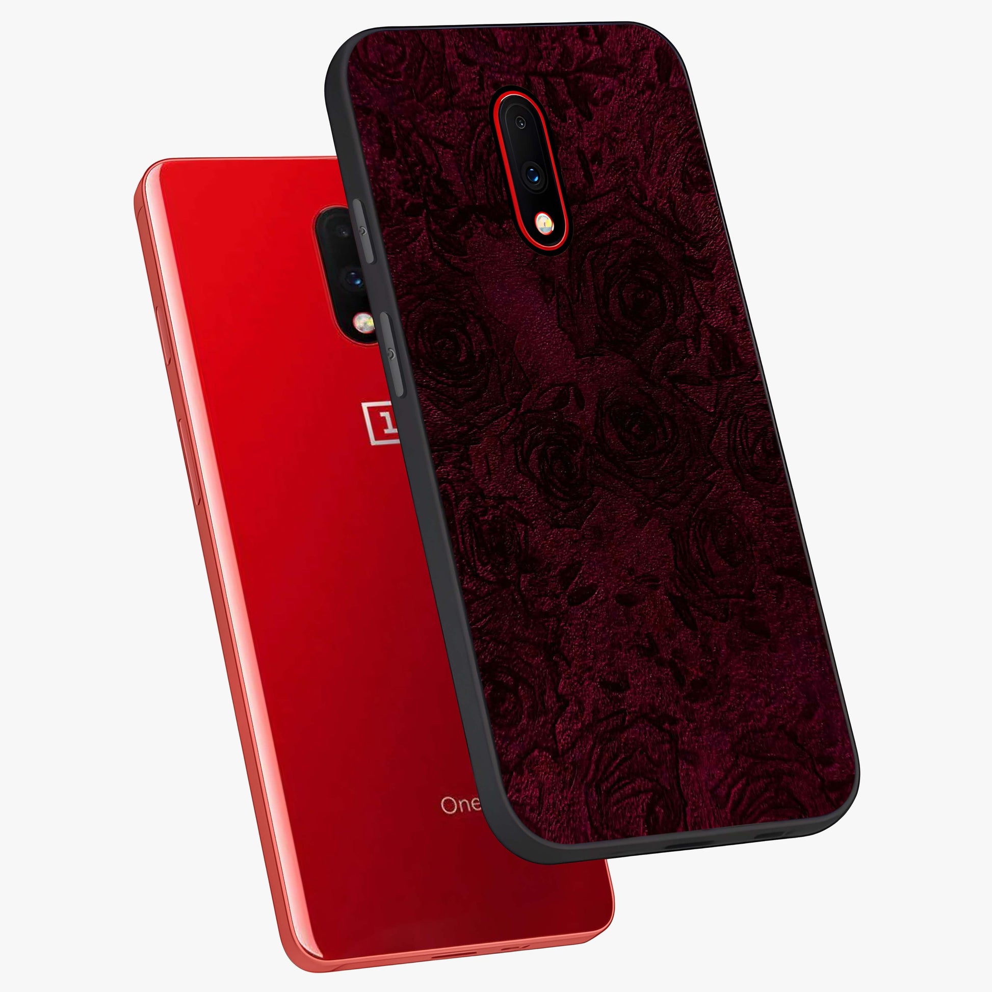 Crimson Fade Flow Glass Case displayed in angled mockup highlighting smooth gradient design with modern aesthetic style.