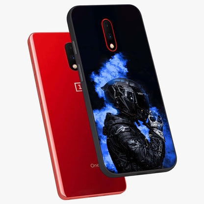 Cyber Sentinel Protocol Glass Case displayed in angled mockup highlighting digital cyber design with sci-fi aesthetic style.