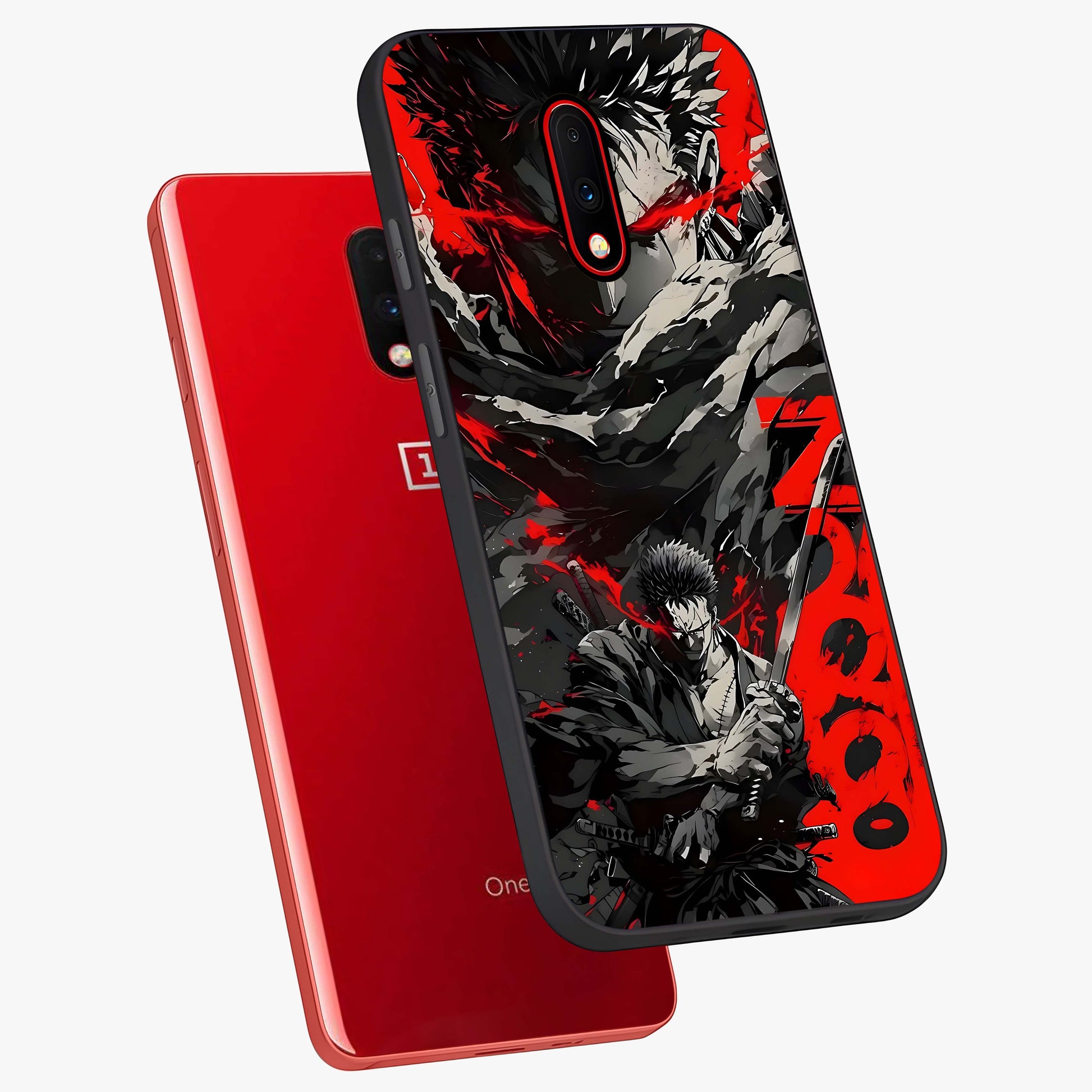 Demon Sword Resolve Glass Case displayed in angled mockup highlighting powerful demon sword illustration with dark fantasy aesthetic.