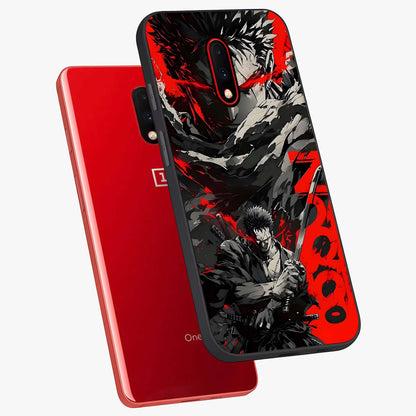 Demon Sword Resolve Glass Case displayed in angled mockup highlighting powerful demon sword illustration with dark fantasy aesthetic.