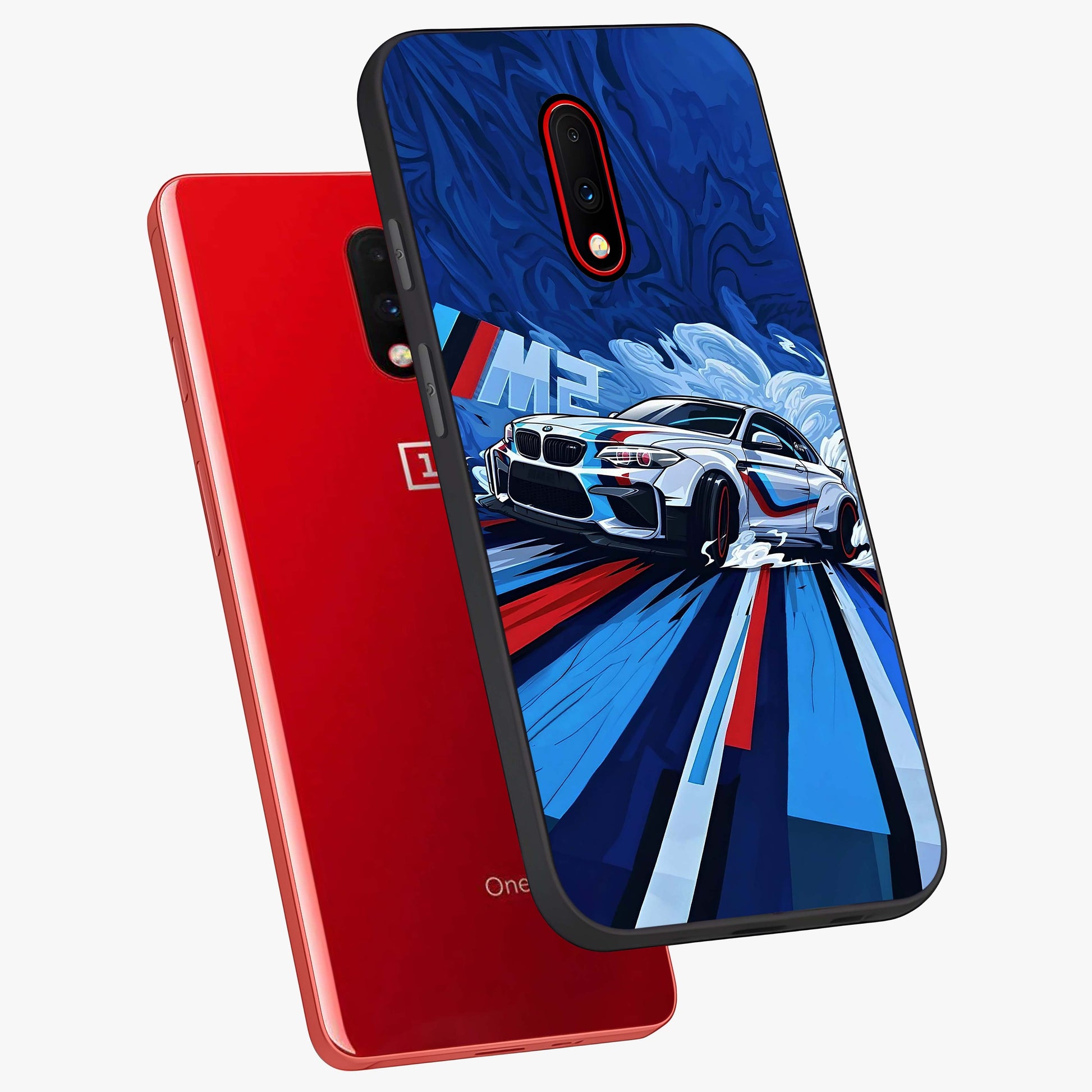 Drift Power Rush Glass Case displayed in angled mockup highlighting powerful drift car design with sporty aesthetic style.