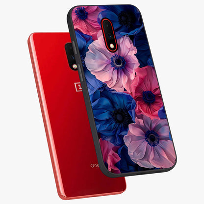 Flower Paper Art Pattern Glass Case displayed in angled mockup highlighting layered paper flower design with artistic aesthetic.