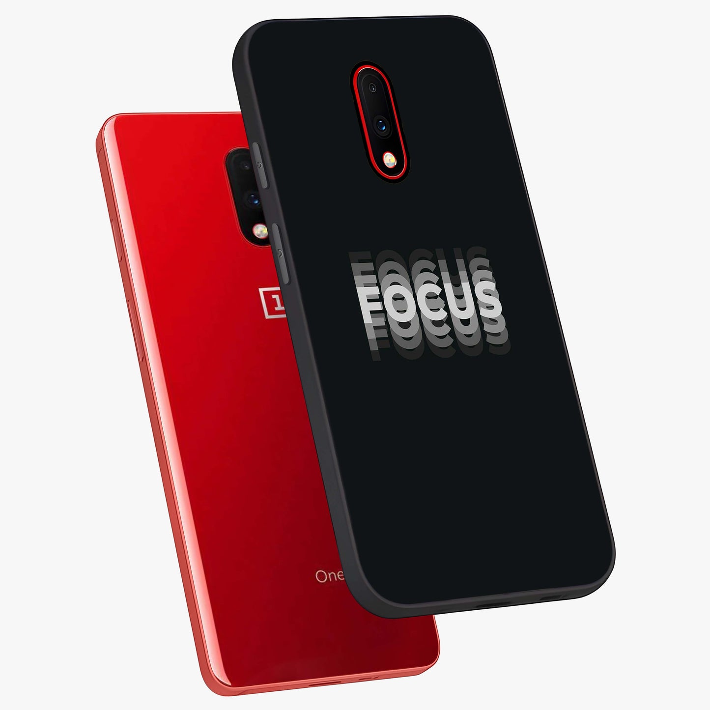 Focused Blade Discipline Glass Case displayed in angled mockup highlighting clean minimal text artwork with modern aesthetic style.