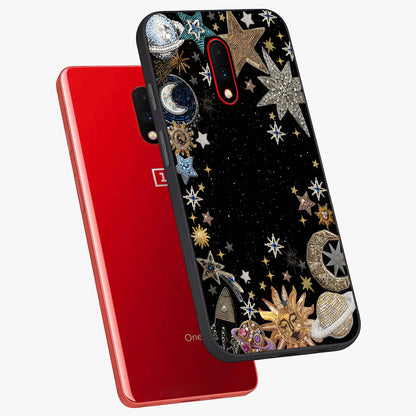 Galactic Jewel Stars Glass Case displayed in angled mockup highlighting shining celestial star design with cosmic aesthetic style.
