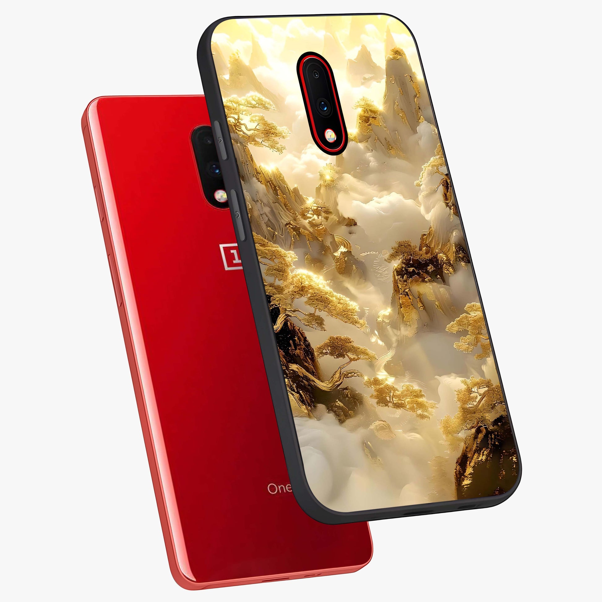 Gates Of Illumination Glass Case displayed in angled mockup highlighting radiant portal inspired design with fantasy aesthetic.