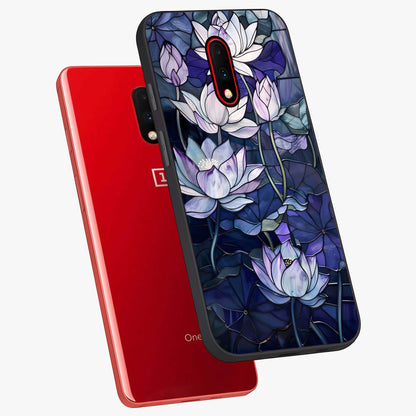 Gloss Petal Rush Glass Case displayed in angled mockup highlighting vibrant petal design with elegant floral aesthetic.