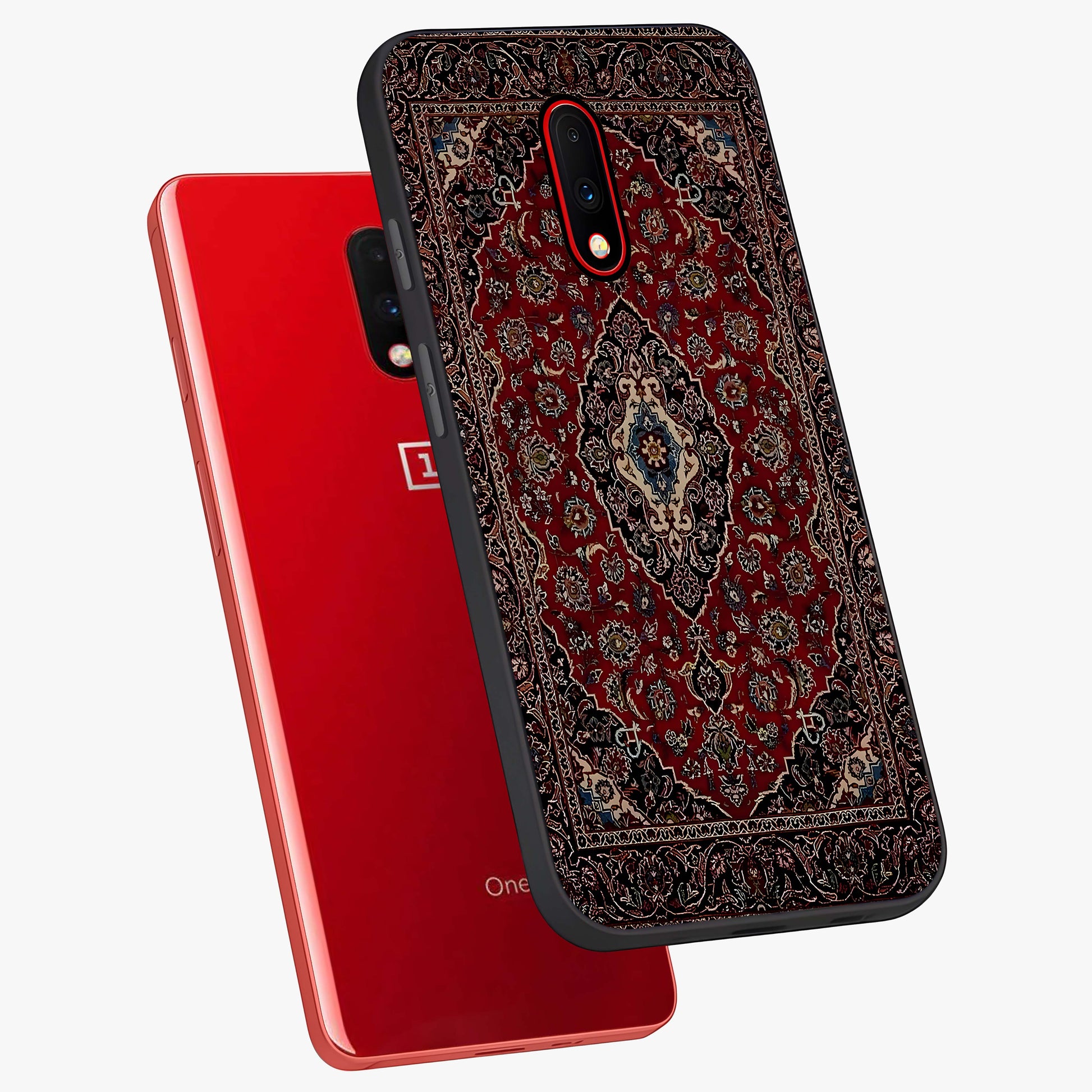 Heritage Carpet Royale Glass Case displayed in angled mockup highlighting intricate royal carpet design with heritage aesthetic.