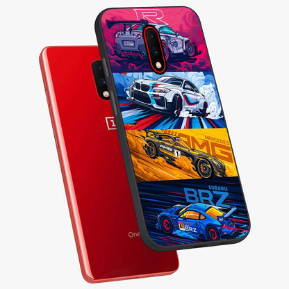 JDM Sports Car Glass Case displayed in angled mockup highlighting sleek Japanese racing car design with automotive aesthetic.
