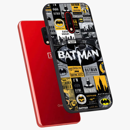 Knight Gotham Rise Glass Case displayed in angled mockup highlighting powerful knight silhouette design with dramatic aesthetic.