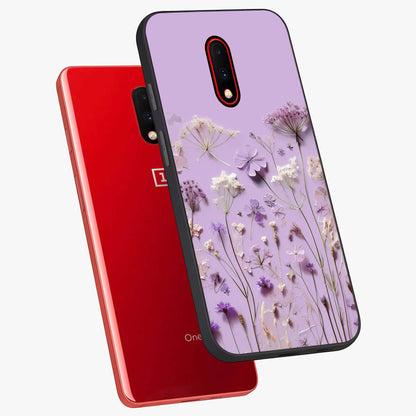 Lavender Blossom Dream Glass Case displayed in angled mockup highlighting dreamy lavender flower design with calming aesthetic style.