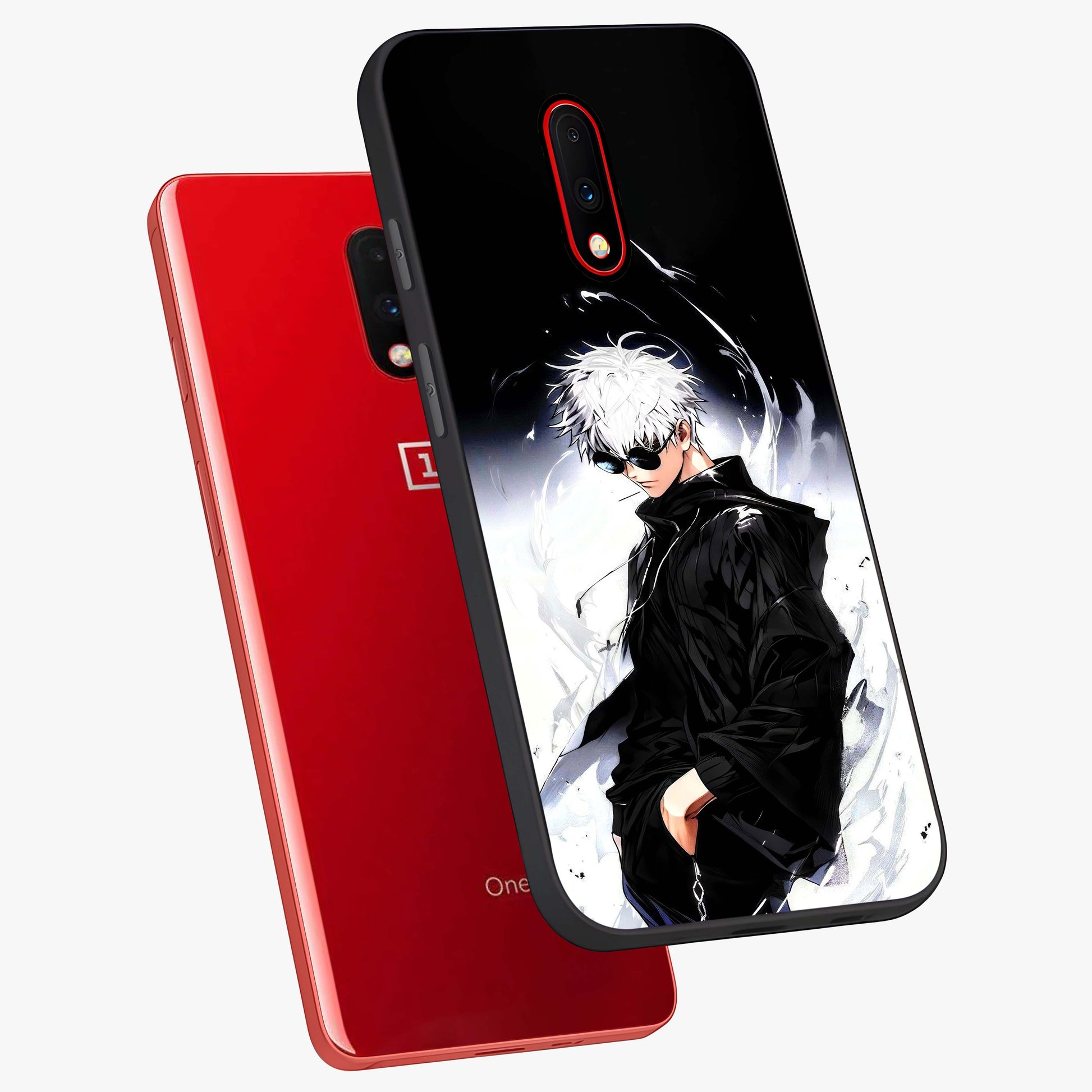 Limitless Shadow King Glass Case displayed in angled mockup highlighting dramatic dark hero design with intense aesthetic.