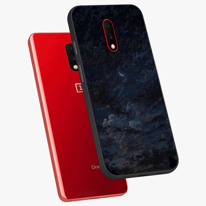 Lunar Veil Silence Glass Case displayed in angled mockup highlighting soft lunar design with peaceful celestial aesthetic.