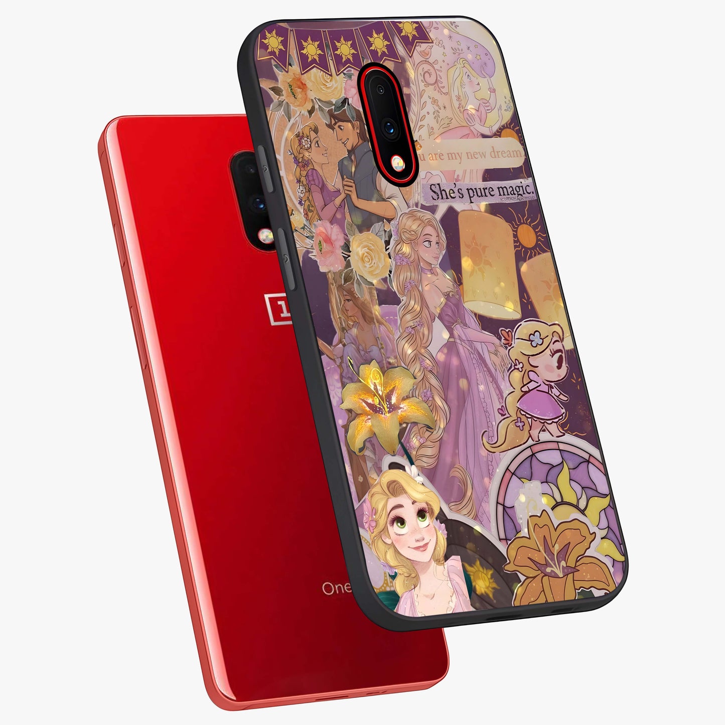 Magical Tangled Dream Glass Case displayed in angled mockup highlighting whimsical fantasy design with magical aesthetic.