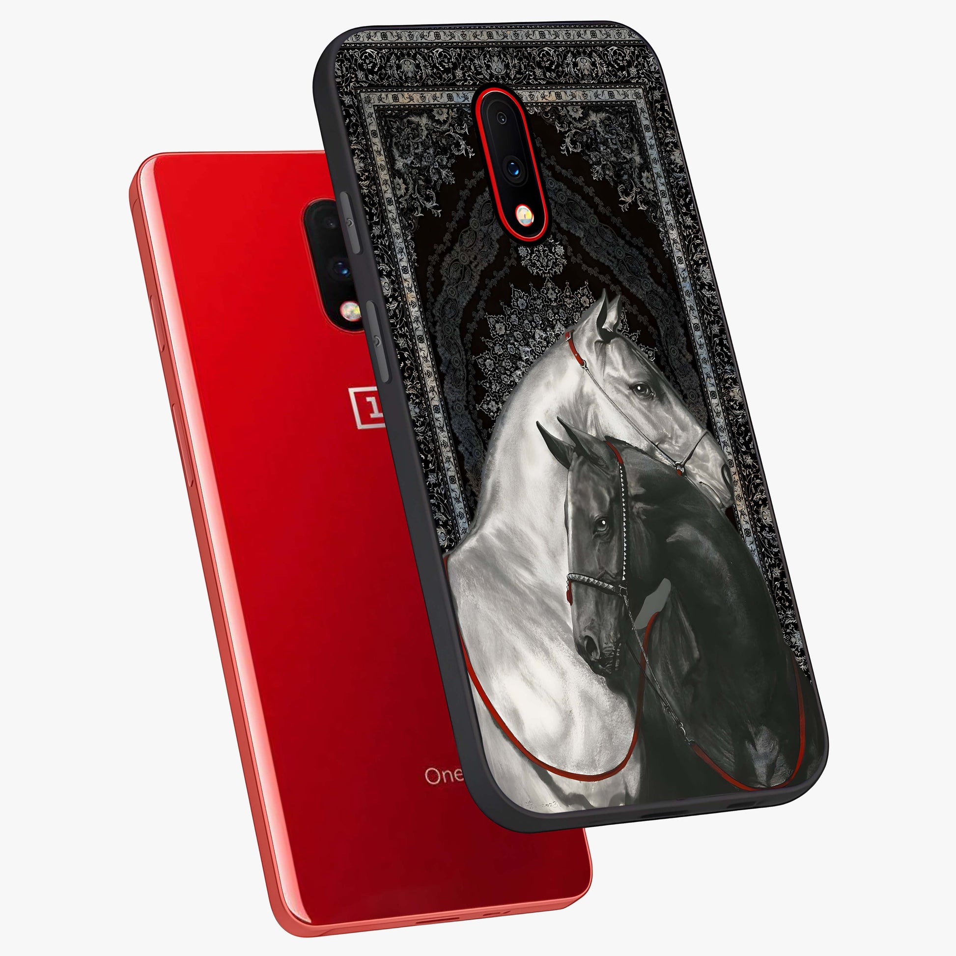 Majestic Ride Legacy Glass Case displayed in angled mockup highlighting sleek vehicle design with bold racing aesthetic.