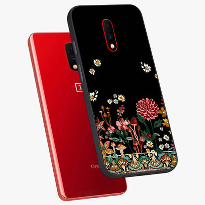 Midnight Bloom Pattern Glass Case displayed in angled mockup highlighting elegant flower design with midnight aesthetic style.