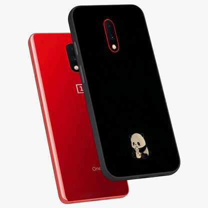 Midnight Panda Love Glass Case displayed in angled mockup highlighting adorable panda illustration with midnight aesthetic.