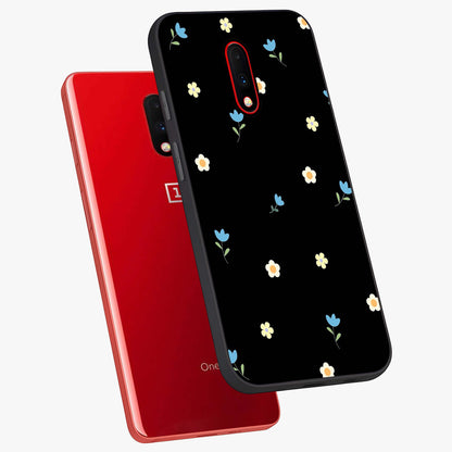 Minimal Petal Whispers Glass Case displayed in angled mockup highlighting delicate petal design with clean minimal aesthetic.
