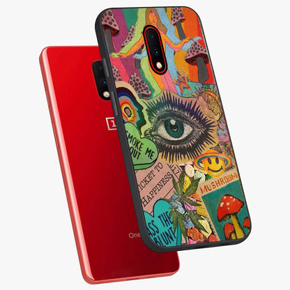 Mystic Eye Wonderland Glass Case displayed in angled mockup highlighting magical eye illustration with dreamy aesthetic.