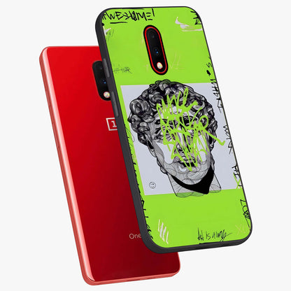 Neo Graffiti Rebellion Glass Case displayed in angled mockup highlighting urban street art design with rebellious aesthetic.