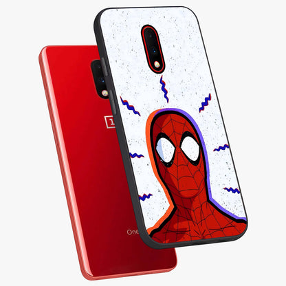 Omg Spiderman Glass Case displayed in angled mockup highlighting dynamic hero illustration with action comic aesthetic.
