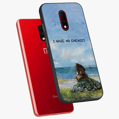 Peace Beyond War Glass Case displayed in angled mockup highlighting meaningful message design with artistic aesthetic style.
