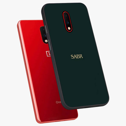 Sabr Minimal Patience Glass Case displayed in angled mockup highlighting simple inspirational design with clean aesthetic style.