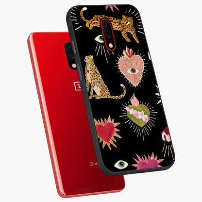 Sacred Jungle Heart Glass Case displayed in angled mockup highlighting lush tropical design with natural aesthetic style.