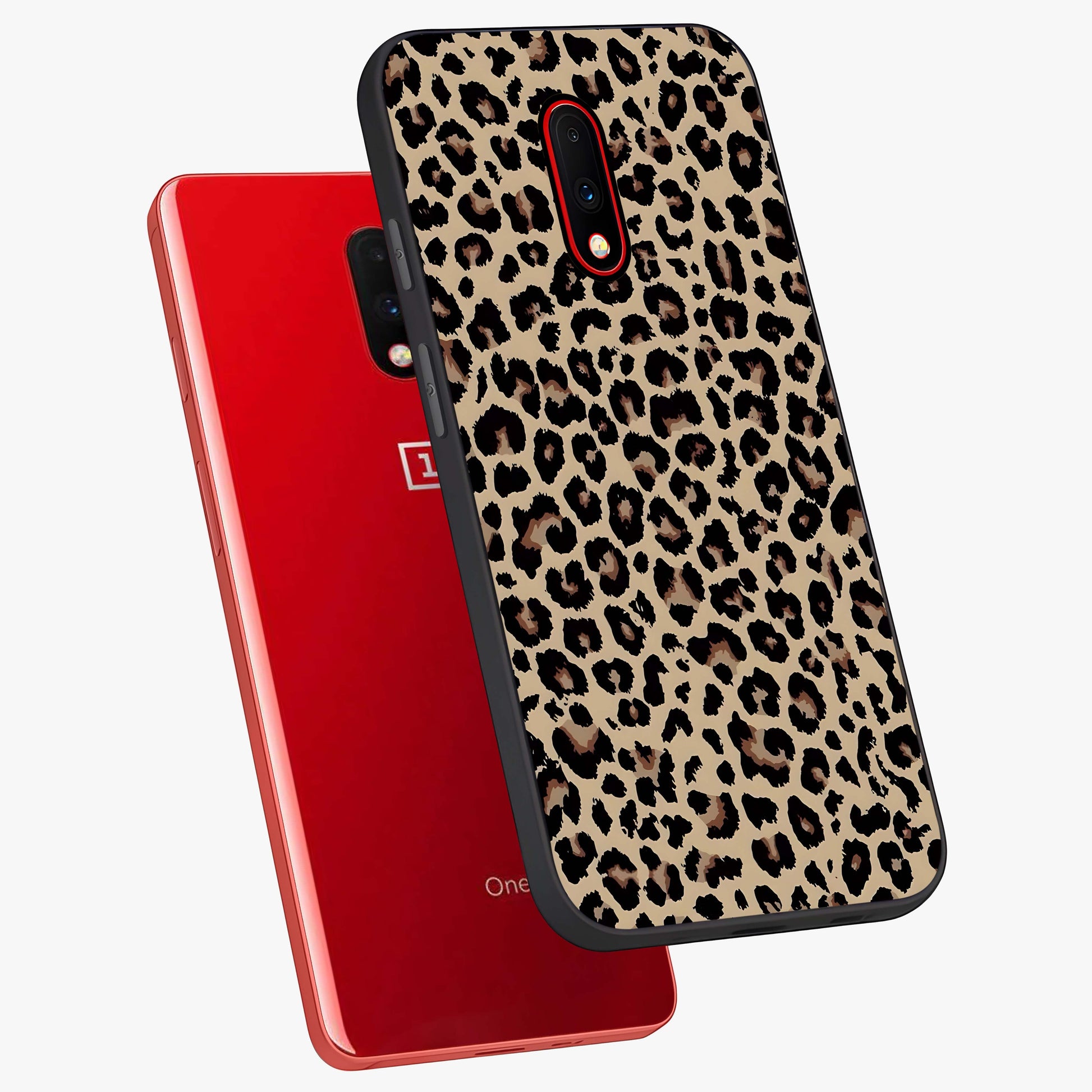 Savage Chic Pattern Glass Case displayed in angled mockup highlighting bold fashion inspired design with chic aesthetic.