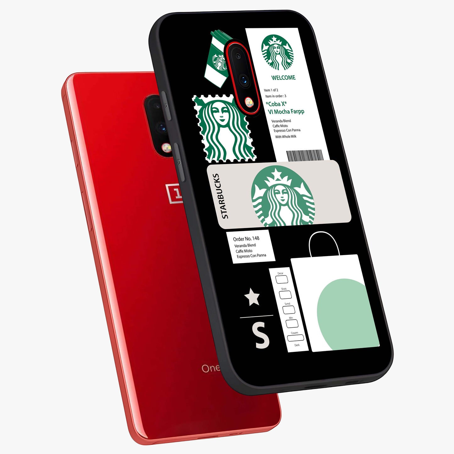 Starbucks Mocha Glass Case displayed in angled mockup highlighting stylish mocha themed design with cozy café aesthetic.