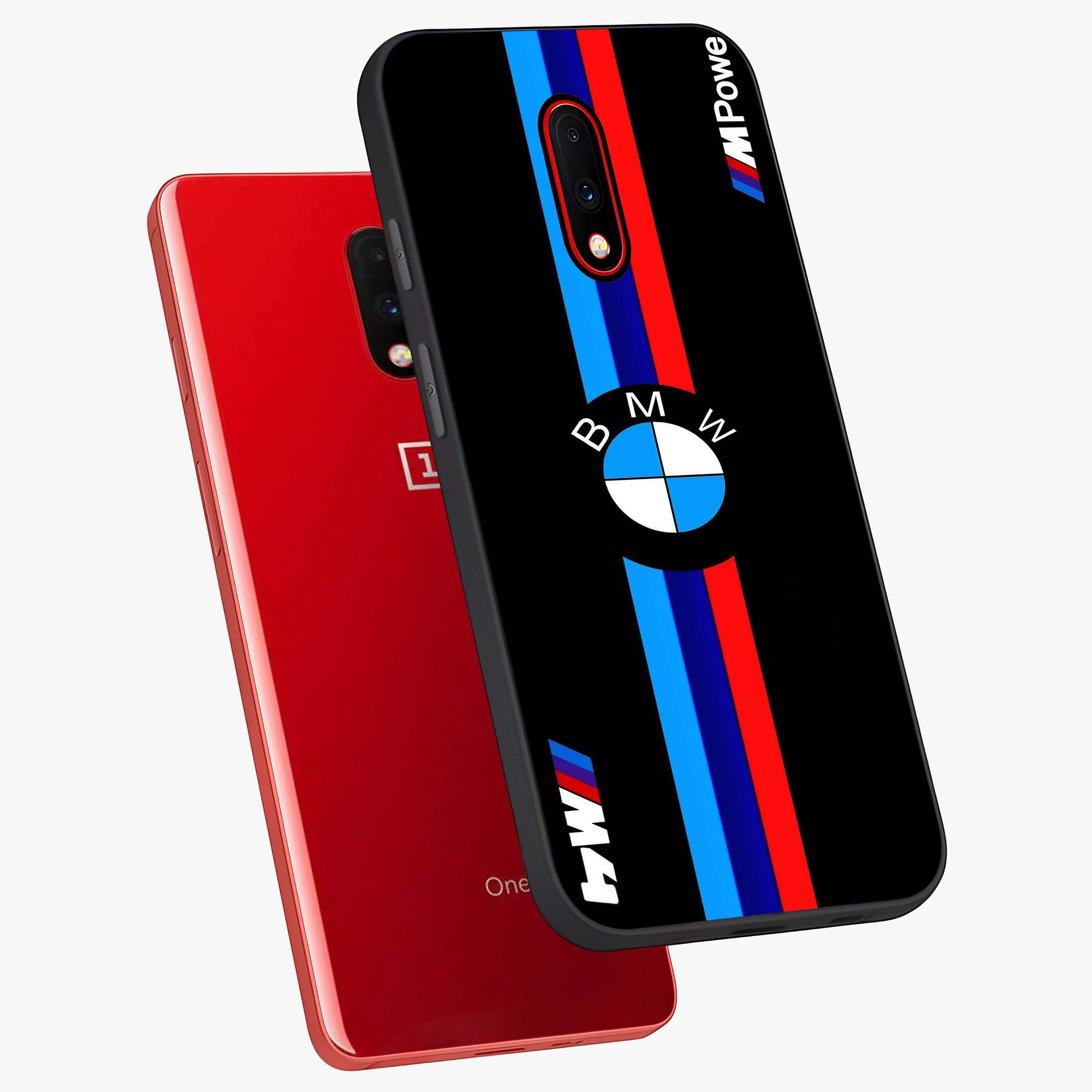 Turbo BMW Beast Glass Case displayed in angled mockup highlighting sleek racing car design with bold automotive aesthetic.