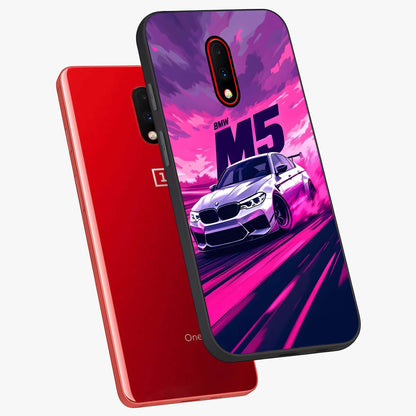 Velocity Drift Pulse Glass Case displayed in angled mockup highlighting dynamic drift design with sporty automotive aesthetic.