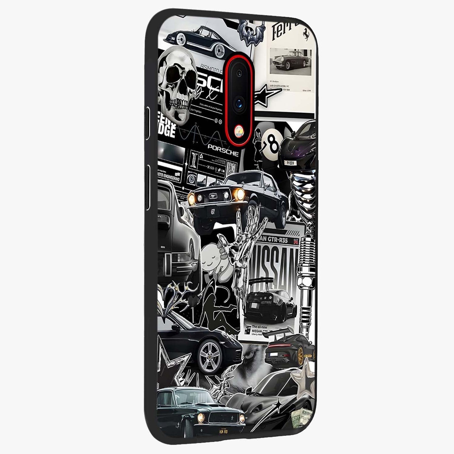 Aesthetic Dark Love Glass Case upright view showcasing dramatic romantic artwork with modern aesthetic style.