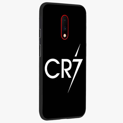 Cr7 Elite Strike Glass Case upright view showcasing energetic football inspired design with modern sports aesthetic.