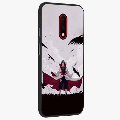 Crimson Crow Ascension Glass Case upright view showcasing dramatic crow artwork with bold gothic theme.