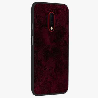 Crimson Fade Flow Glass Case upright view showcasing dynamic crimson flow artwork with stylish abstract theme.