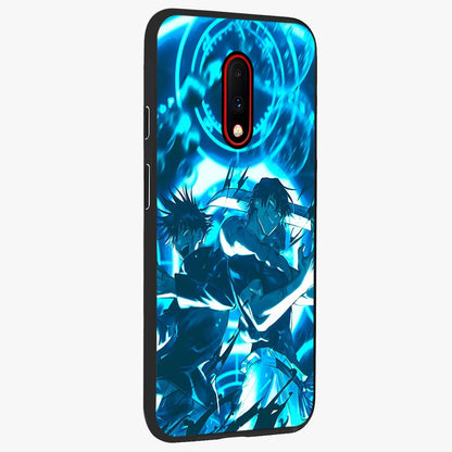 Cursed Energy Clash Glass Case upright view showcasing dramatic clash artwork with bold supernatural theme.