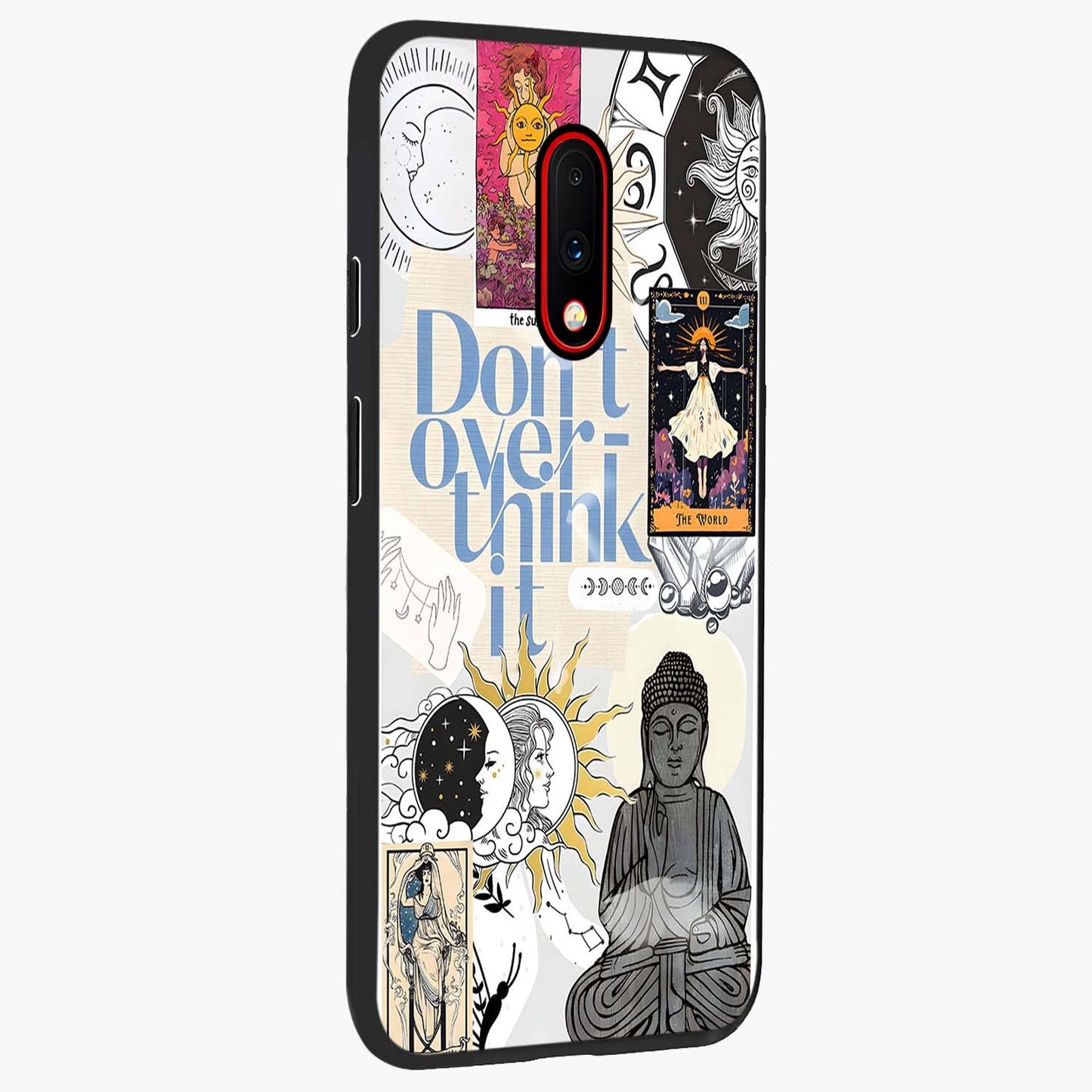 Ethereal Thoughts Glass Case upright view showcasing delicate artistic composition with peaceful dreamy theme.