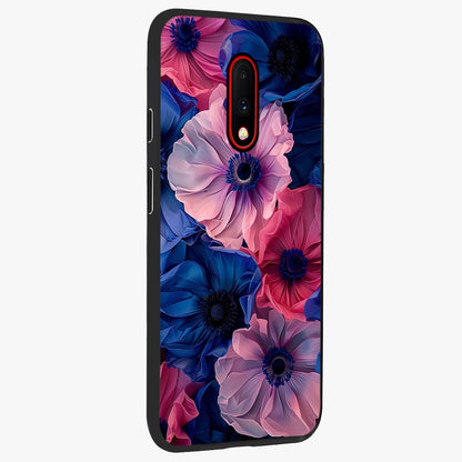 Flower Paper Art Pattern Glass Case upright view showcasing decorative paper floral artwork with creative craft style.