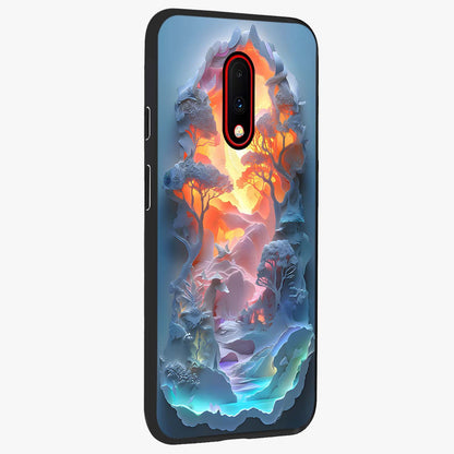 Glow Forest Portal Glass Case upright view showcasing enchanted forest portal artwork with fantasy nature theme.