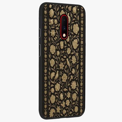 Golden Evil Eye Mandala Glass Case upright view showcasing decorative evil eye mandala artwork with spiritual aesthetic style.