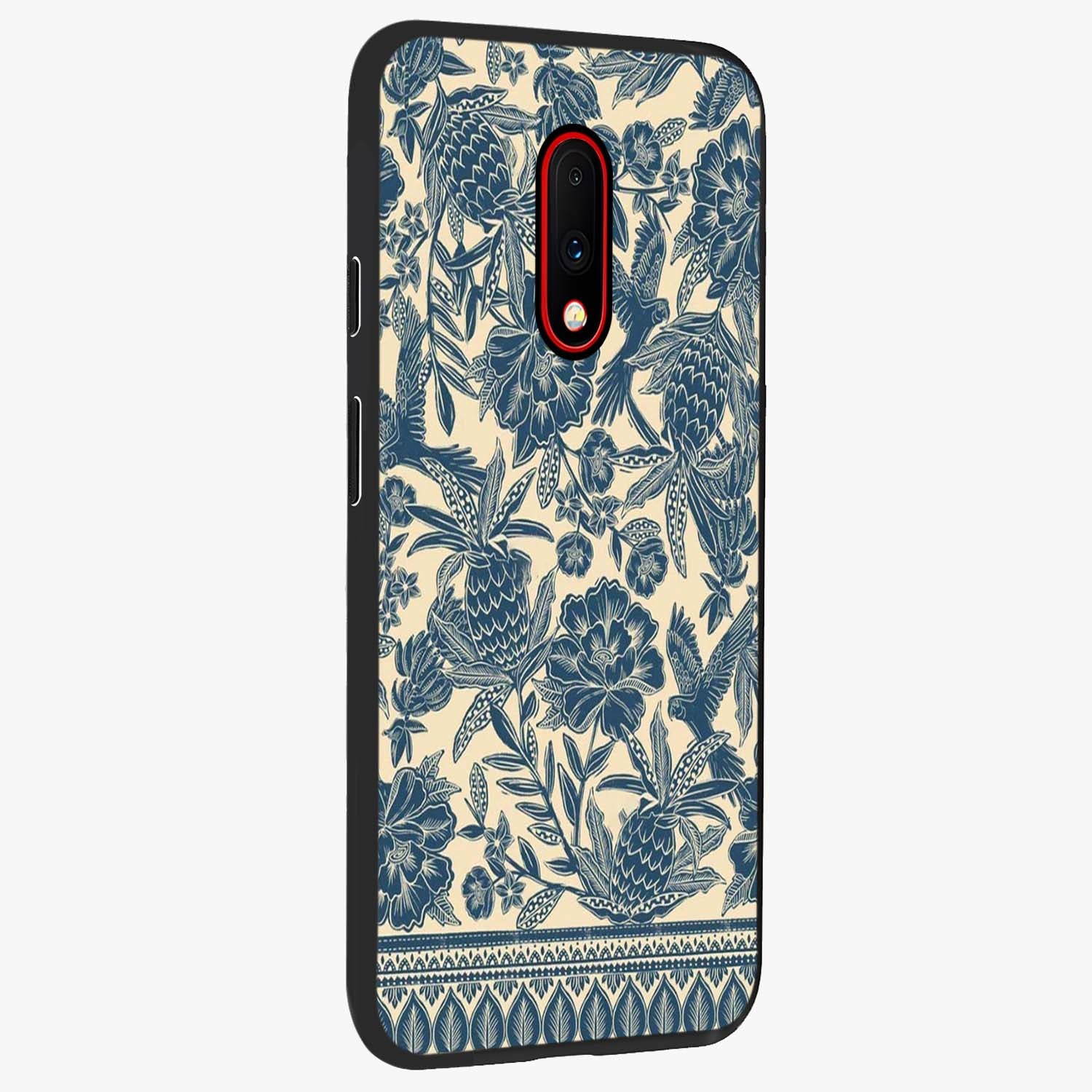 Heirloom Wild Bloom Glass Case upright view showcasing delicate wildflower artwork with timeless floral theme.