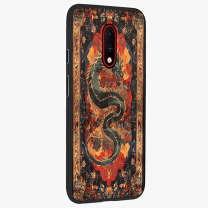 Inferno Dragon Soul Glass Case upright view showcasing intense dragon artwork with fantasy fire theme.