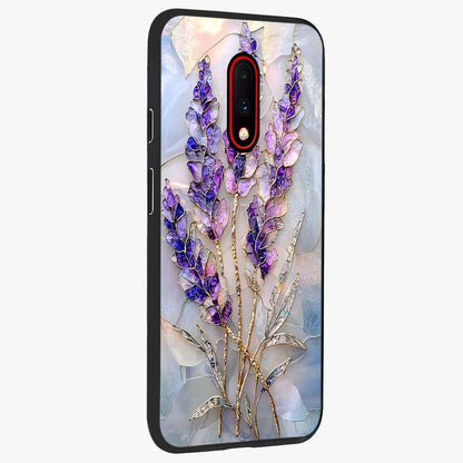 Lavender Dream Glow Glass Case upright view showcasing radiant lavender glow artwork with calming dreamy theme.