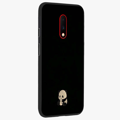 Midnight Panda Love Glass Case upright view showcasing charming panda artwork with playful romantic theme.