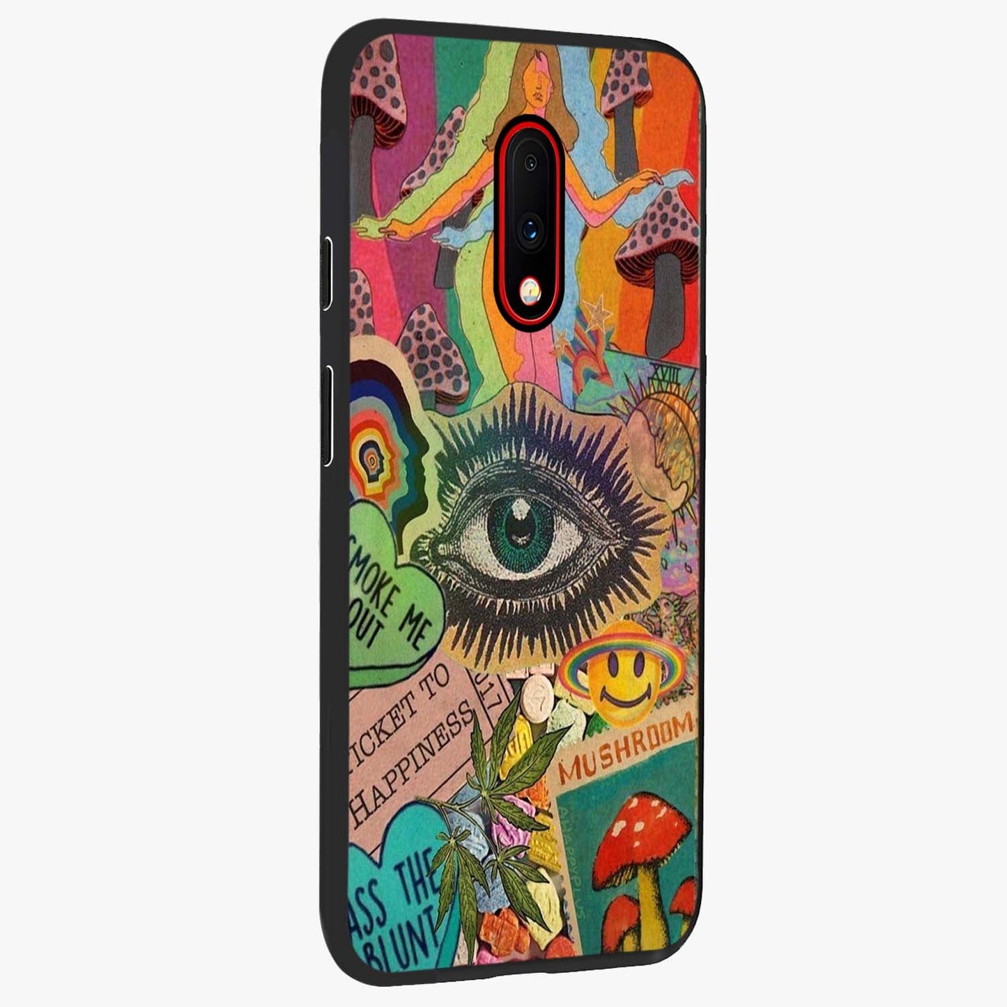 Mystic Eye Wonderland Glass Case upright view showcasing symbolic eye artwork with mysterious fantasy theme.