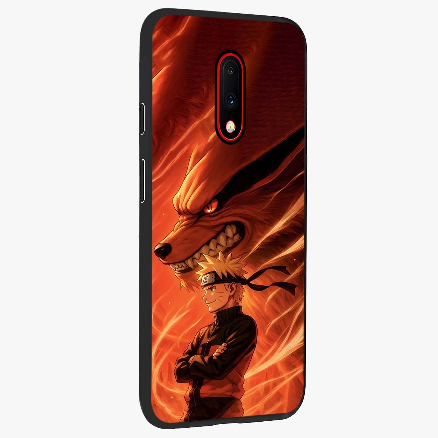 Nine Tails Legacy Glass Case upright view showcasing dramatic nine-tails artwork with intense anime themed design.
