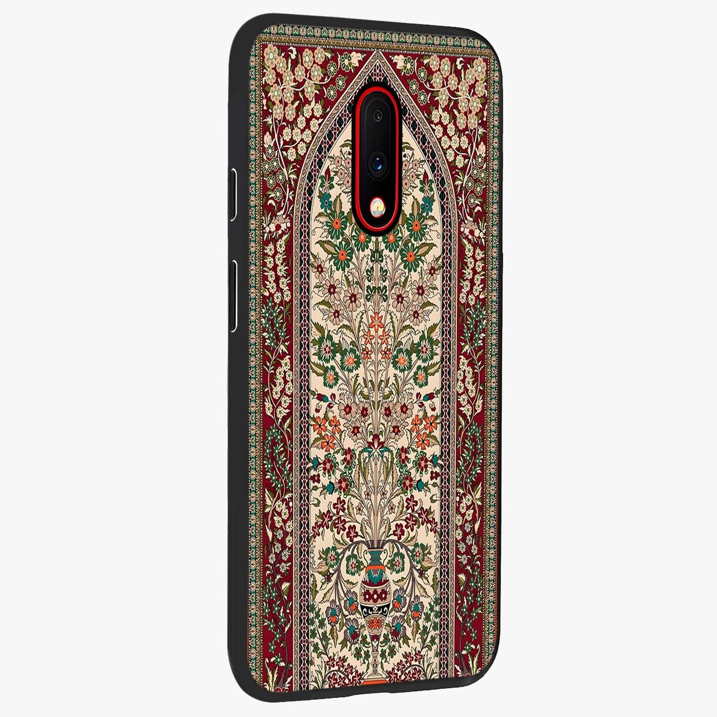 Persian Inspired Glass Case upright view showcasing decorative Persian artwork with rich heritage theme.