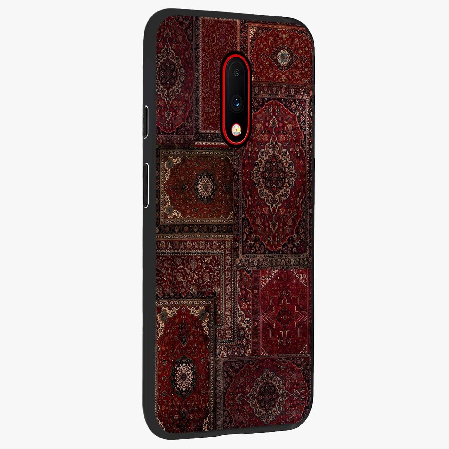 Persian Velvet Tale Glass Case upright view showcasing elegant Persian artwork with classic heritage theme.