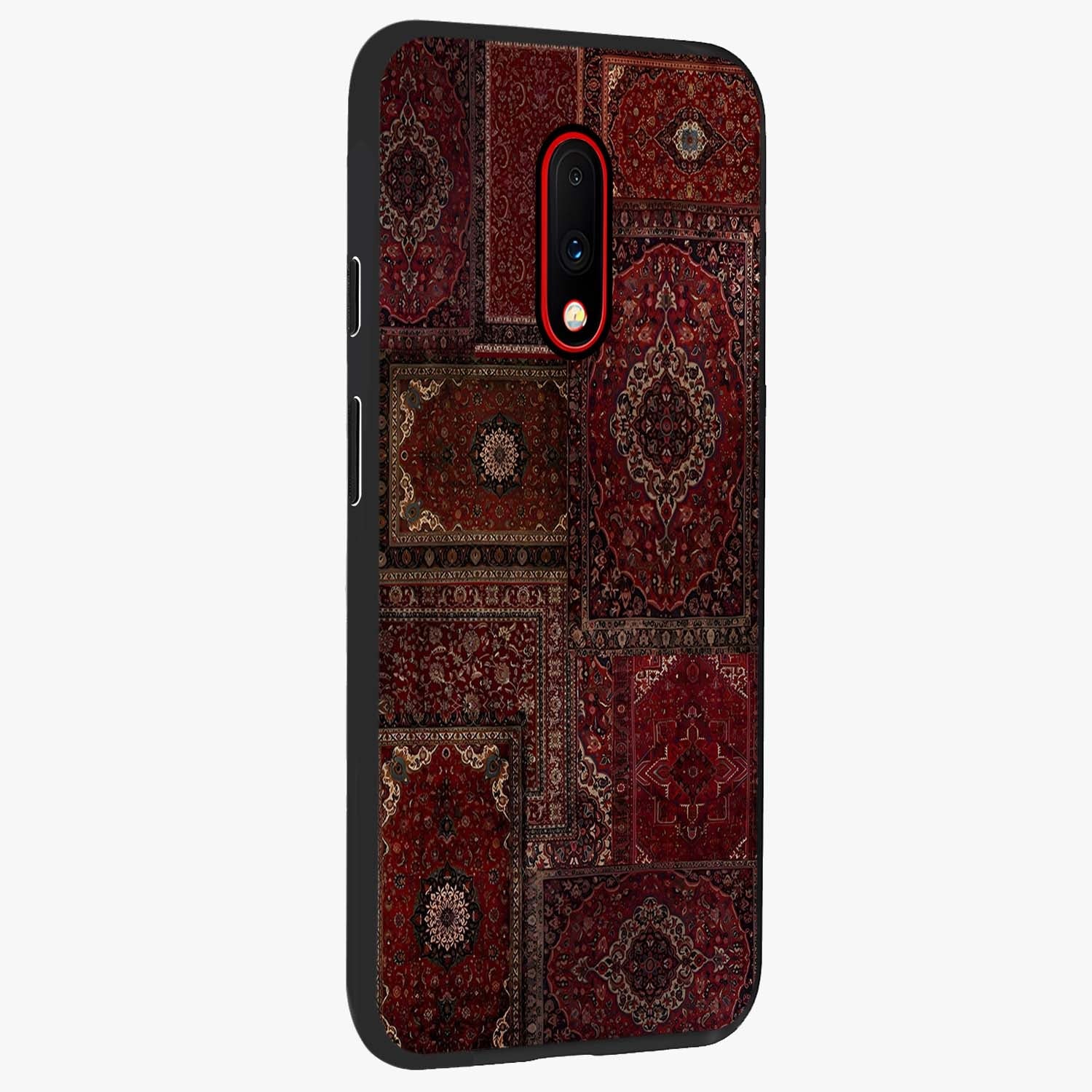 Persian Velvet Tale Glass Case upright view showcasing elegant Persian artwork with classic heritage theme.