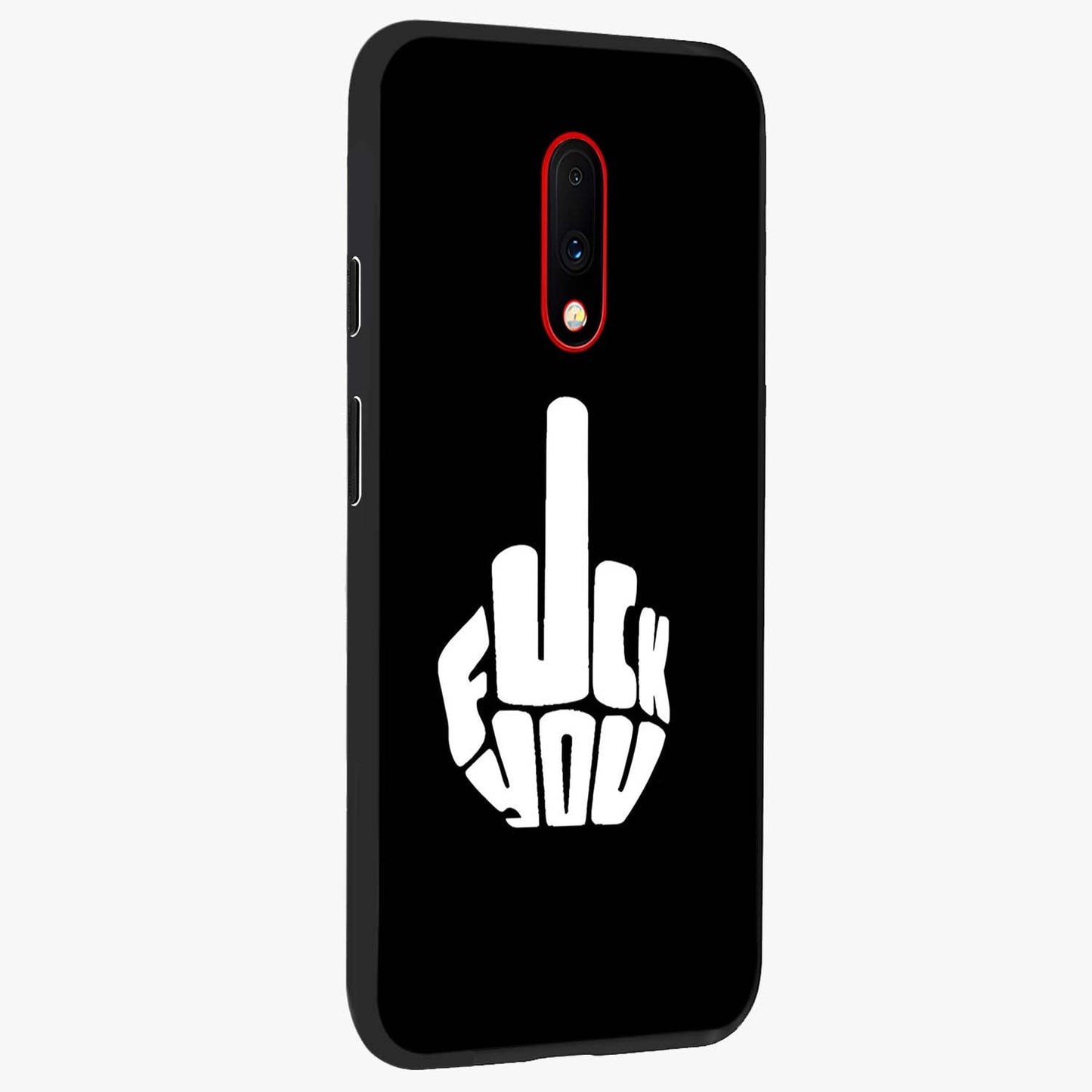 Rebel Mode On Glass Case upright view showcasing striking statement artwork with bold rebellious theme.